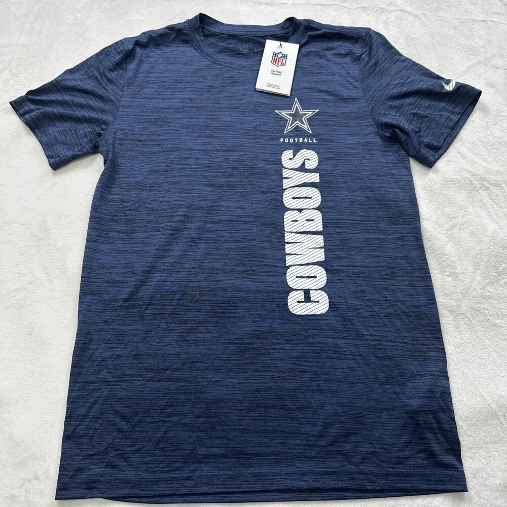 Dallas Cowboys Nike Dri Fit Shirt Mens Size Small NFL On Field Apparel Blue NEW‎
